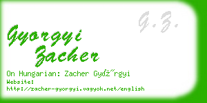 gyorgyi zacher business card